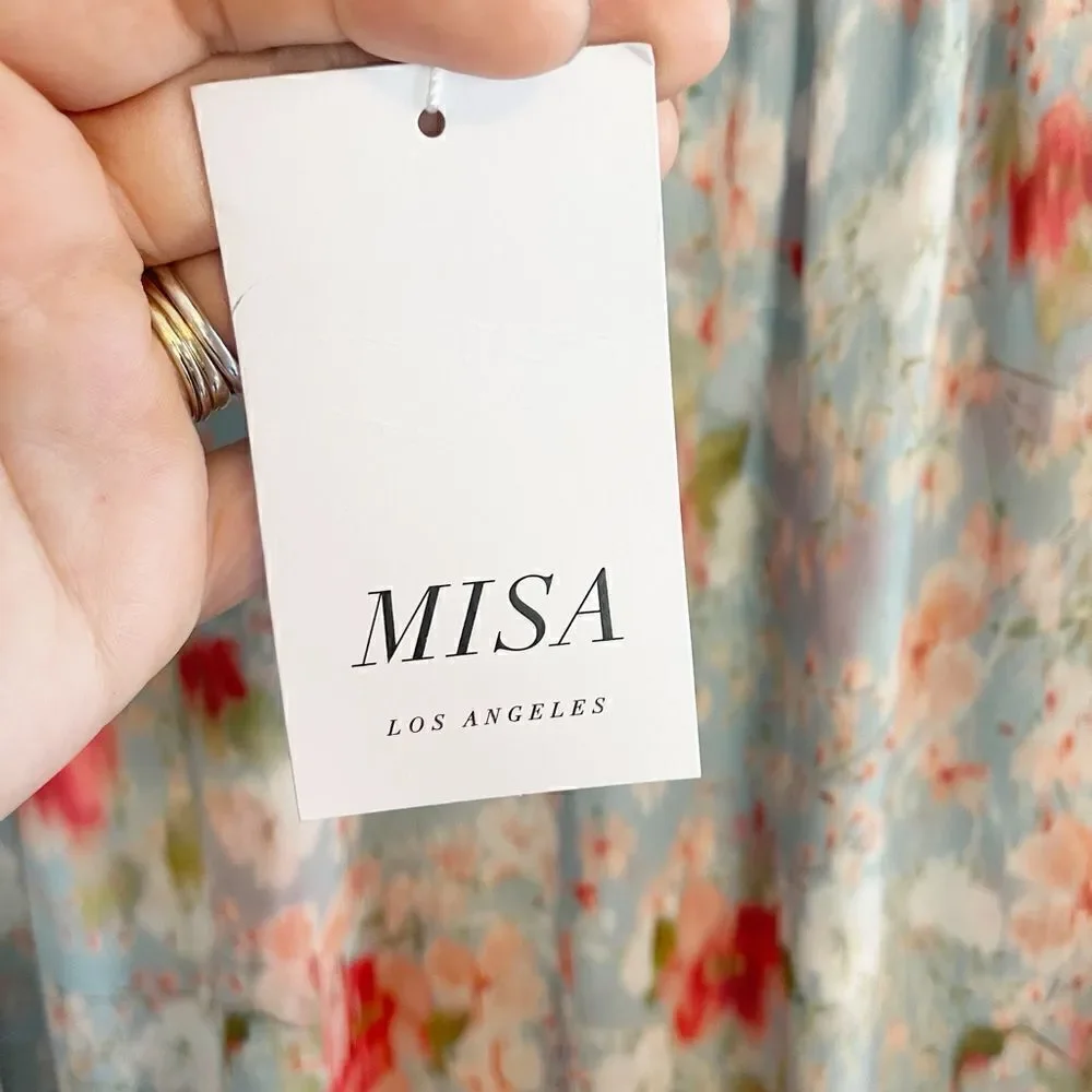 Revolve Misa Los Angeles Tia Skirt Daydream Floral Tiered Midi Skirt and top  XS